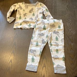 Burt’s Bees Baby 2 Piece Long Sleeve Pajamas in Wolves